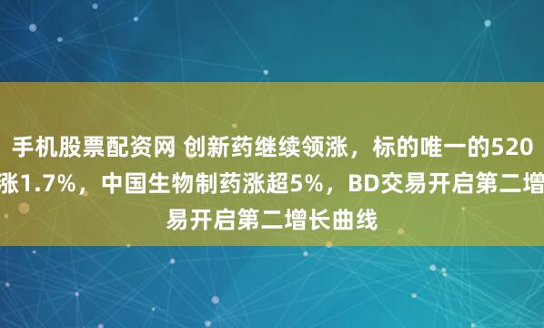 手机股票配资网 创新药继续领涨，标的唯一的520880续涨1.7%，中国生物制药涨超5%，BD交易开启第二增长曲线